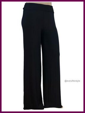 Plus Size Palazzo Pants Wide Leg Pull On Dress Pants Modal Spandex Comfort